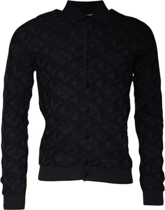 Dolce & Gabbana Cardigan - Heren - Vesten - Zwart - M - Truien & Vesten