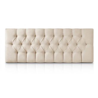 Colch&oacute;n Morfeo Cabecero de madera tapizado beige 145x60 cm. Para cama de 135 cm