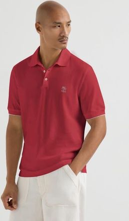 Brunello Cucinelli Piqu&eacute; polo shirt in Cherry at Nordstrom, Size Xx-Large Eu