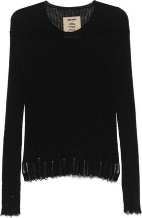 Uma Wang Round-neck Truien - Dames - Ronde hals truien - Zwart - S - Truien & Vesten