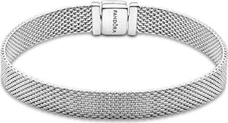 Pandora Reflexions Mesh Armband - Dames - Armbanden - Grijs - ONE Size - Accessoires