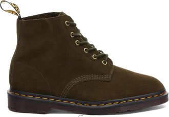 Dr. Martens Repello Calf Su&egrave;de Enkellaarsjes - Heren - Veterlaarzen - Groen - 43 EU - Su&egrave;de - Schoenen