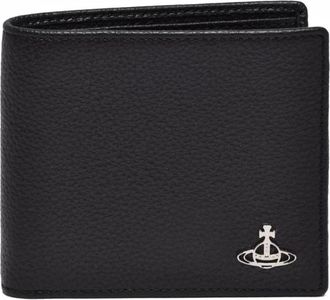 Vivienne Westwood Accessoires, Heren, Zwart, ONE Size, Leer, Portemonnee met muntvak