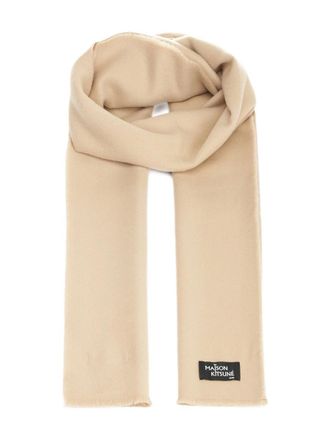 Maison Kitsun&eacute; Wool Fringe Scarf Accessories
