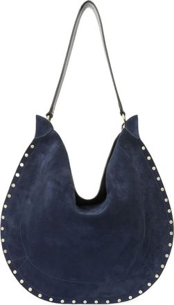 Isabel Marant Borsa a spalla Oskan con borchie - Blu