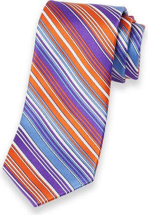 Paul Fredrick Stripe Woven Silk Tie