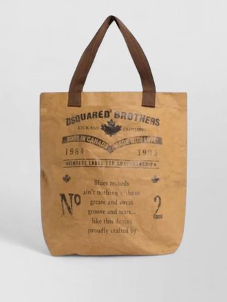 Dsquared2 shopping tote bag printed design dual handles