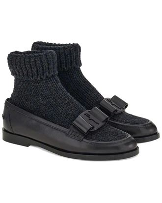 Ferragamo Vara Bow Leather Bootie