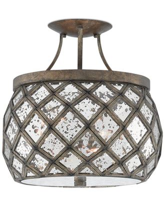 Currey & Company Buckminster Semi-Flush Mount
