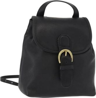 Coach Pre-owned Backpacks, female, Black, Size: ONE SIZE Pre-owned Leather Backpack