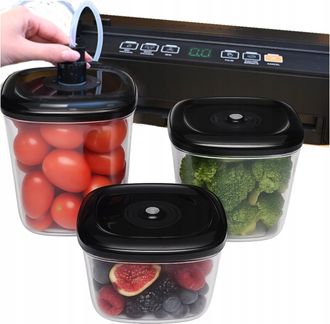 OEM Juego De 3 Recipientes Al Vac&iacute;o Kohersen De 2l, 0.7l Y 1.4l Para Servir Caf&eacute; O Comida