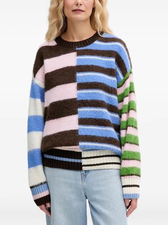 Stine Goya striped colour-block sweater - Blauw