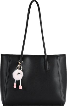 Generic Vegan Leather Shoulder Bag for Women, Large Travel Tote Bag - Handbag with Inner Pocket, Office, Outdoor, 2026 (Black,One Size)