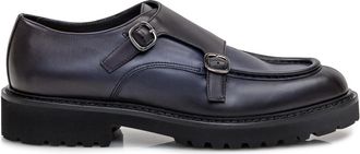 Doucal's Shoe With Double Buckle Edged