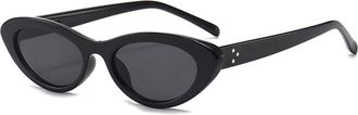 Generic Womens Vacation Commuter Sunglasses Small Frame Outdoor Sports Sun Glasses(Black)