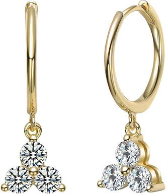 Rachel Glauber 14K Plated Cz Stone Earrings