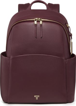 Tumi Voyageur Raina Large Leather Backpack in Rosewood at Nordstrom