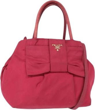 Prada Pre-owned Nylon Handtas - Dames - Vintage Handtas - Rood - ONE Size - Nylon - Vintage