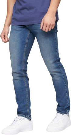 Crosshatch Heren Buraca stonewashed slim-fit jeans (Blauw)