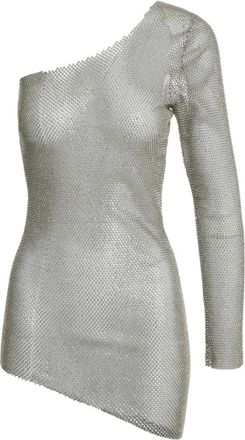 Santa Brands Abito corto monospalla - Oro