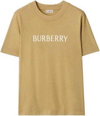 Burberry Logo Cotton T-shirt, Size Medium