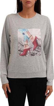 Cyrus Red Shoes Sweatshirt in Heather Grey at Nordstrom Rack, Size X-Large