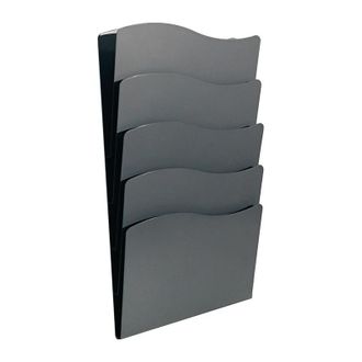 OEM Porte-brochures H430xl240xpmm Nombre De Compartiments 5 Din A4 M&eacute;tal Argent