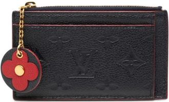 Louis Vuitton Pre-owned Wallets, female, Blue, Size: ONE SIZE Pre-owned Monogram Empreinte Portecarte Zip Coin Card Case