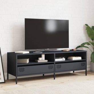 Berkfield Home TV Cabinet Anthracite 135x39x43.5 cm Cold-rolled Steel in Dark Grey