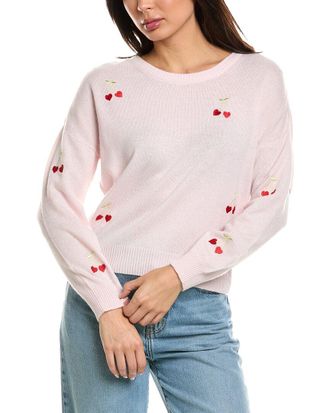 Brodie Love Cherry Crewneck Wool & Cashmere-Blend Sweater