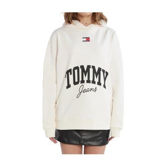 Tommy Hilfiger New Versity Hoodie - Dames - Sweatshirts - Beige - XS - Hoodies & sweatvesten