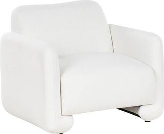 Beliani Sill&oacute;n Tela Blanco