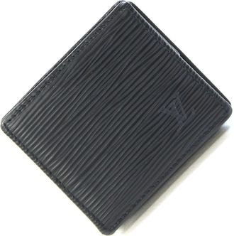 Louis Vuitton Black Noir Leather Coin Purse/Coin Case (Pre-Owned)
