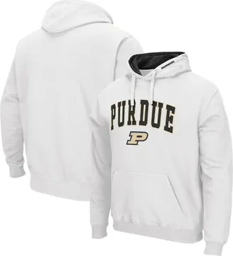 Colosseum Mens Colosseum White Purdue Boilermakers Arch & Logo 3.0 Pullover Hoodie at Nordstrom, Size Xxx-Large