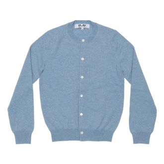 Comme Des Gar&ccedil;ons (WMNS) COMME des GARCONS PLAY V-Neck Pullover Sleeve Heart Blue AZ-N091-051-2