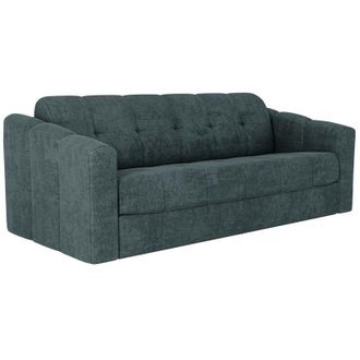 Vente-Unique Divano letto 4 posti a ribalta Posto letto 160 cm Materasso 14 cm in Tessuto testurizzato Blu petrolio DARIELO