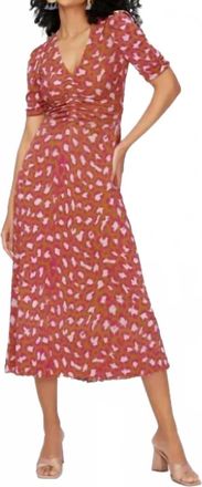 Diane Von F&uuml;rstenberg Womens Koren Reversible Mesh Midi Dress In Natural Leopard And Garden Petals
