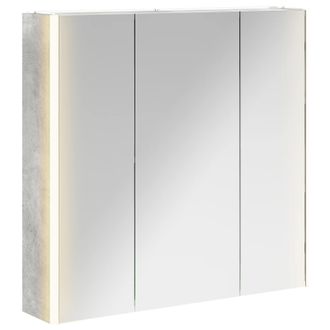 vidaXL Armario Con Espejo De Ba&ntilde;o Gris Concreto 73.5 X 15.5 X 70 Cm Vidaxl
