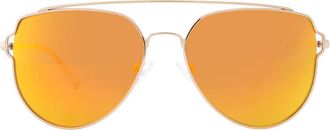 Sixty One Sunglasses Nudge Mirror Coating Pilot Unisex Sunglasses S106GD