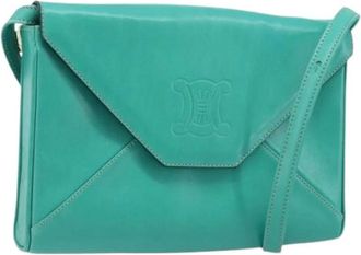 Celine Pre-owned Vintage Schoudertas - Dames - Vintage Schoudertas - Groen - ONE Size - Leer - Vintage