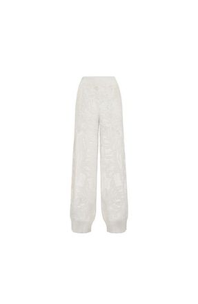 Brunello Cucinelli Dazzling water lilies trousers in White at Nordstrom, Size Xx-Small Eu