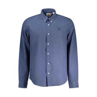 Timberland Camicia Buttondown in Cotone a Maniche Lunghe - - Shirts - Uomo - Blu - S