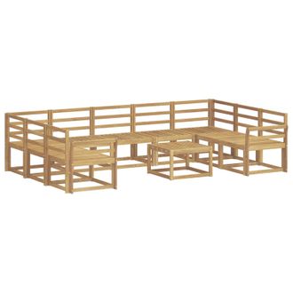 vidaXL Conjunto De Sof&aacute;s De Exterior 10 Pcs Blanco Vidaxl