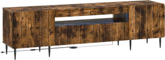 vidaXL Mueble De Tv Led Zwolle Roble Ahumado Madera De Ingenier&iacute;a Vidaxl