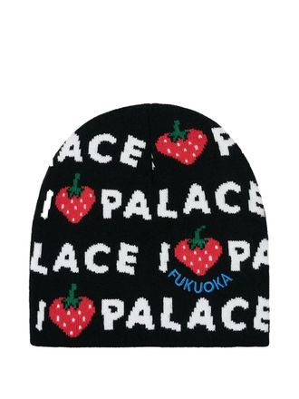 Palace Muts verfraaid met logo - Zwart