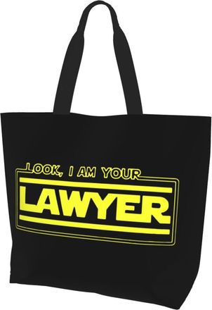 AOOEDM I Am A Lawyer Ladies Canvas Tote Reusable Shopping Bag