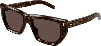 Gucci GG1520S 002 Womens Sunglasses Tortoiseshell Size 53 - Free RX Lenses - Free RX Lenses