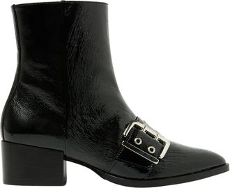 VIA VAI Rose Camden Enkellaarsjes - Dames - Laarzen met Hak - Zwart - 38 EU - Leer - Schoenen