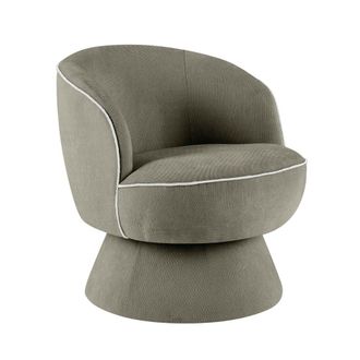 Oviala Sill&oacute;n giratorio en tejido verde