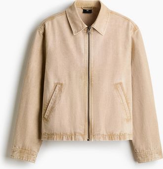 H&M Baumwolljacke mit Kragen - Beige